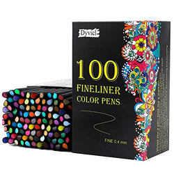 Dyvicl Fineliner Fine Point Pens, 100 Colors 0.4mm Fineliner Color Pen Set Fine Point Markers Fine Tip Drawing Pens for Bullet Journaling Writing Note Taking Calendar Agenda Adult Coloring