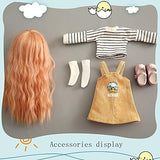 BJD Doll,Children's Creative Toys 10 Inch 1/6 SD Dolls 19 Ball Jointed Doll DIY Toys with Skirt Wig Shoes and Accessories,Best Gift for Girls
