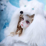 BJD Doll, 1/3 SD Dolls 22.8 Inch 19 Ball Jointed Doll DIY Toys with Full Set Clothes Shoes Wig Makeup, Best Gift for Girls - Snow Mountain Guardian Lisa