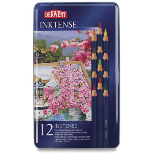 Derwent Inktense Pencil Set, Assorted Color, 12-Tin