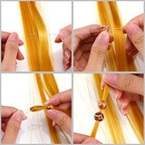 OPount 310 Pieces Dreadlocks Beads DIY Hair Braid Accessories with Natural Painted Wood Beads,