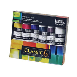 Winsor & Newton Liquitex 101037 2-Ounce Heavy Body Acrylic Paint, 6-Pack, Classic 6