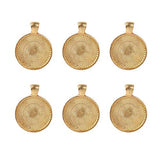 Daimay Jewelry Making Kits 24 Pcs Round Pendant Trays - 25 mm/1 inch Diameter - Gold