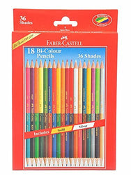 Faber-castell Dual Sided Bi - Colour Pencils in Hexagonal Shape (Set of 18)