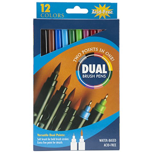 Pro Art Dual Brush Pen Set 12/Pkg-