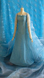 Frozen Elsa Suit Dress / BJD DOLL Clothes for 1/3 58CM SD DD DY DOD BJD / Very Full Skirt Dress Suit Outfit / Free Elsa BJD Wig