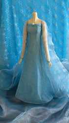 Frozen Elsa Suit Dress / BJD DOLL Clothes for 1/3 58CM SD DD DY DOD BJD / Very Full Skirt Dress Suit Outfit / Free Elsa BJD Wig