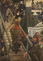 Oil Painting 'James Tissot - Embarkation At Calais, 19th Century' 30 x 43 inch / 76 x 110 cm , on High Definition HD canvas prints is for Gifts And Basement, Foyer And Home Office Decoration