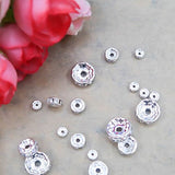 TOAOB 400pcs Clear Rhinestone Spacer Beads Assorted 4mm 6mm 8mm 10mm for DIY making kits