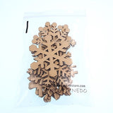 RayLineDo 10pcs Different Snowflake Shapes Hollow Design Wooden Embellishments 60MM for Crafting