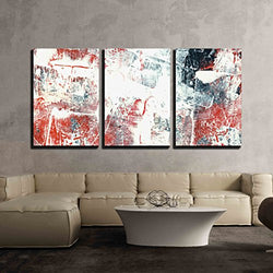 wall26 - 3 Piece Canvas Wall Art - Abstract Watercolor Hand Painted by Me. Nice Background for Your Projects. - Modern Home Decor Stretched and Framed Ready to Hang - 24"x36"x3 Panels