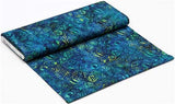 Dark Blue Green Robert Kaufman Fish tie dye Batik Look Fabric Totally Tropical 5 (per 0.5 Yard