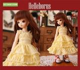 BJD MSD YOSD/BF Doll 1/6 26CM, Summer Dinner Dress/ 6 Colors to Choose / Yellow