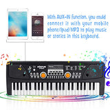 WOSTOO Piano Keyboard 49 Key, Portable Electronic Kids Keyboard Piano Educational Toy, Digital Music Piano Keyboard with Microphone for Kids Girls Boys