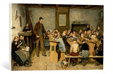 kunst für alle Canvas Print: Albert Anker The Village School Fine Art Print, Canvas on Stretcher, Ready to Hang Wall Picture, 25.6x15.7 inch / 65x40 cm