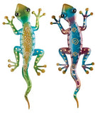 Regal Art & Gift Gecko Decor, Set of 2, Bundle of Rainbow Green and Rainbow Purple Geckos