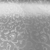 Jacquard Damask Vine Brocade Fabric 118'' Wide (White / White)