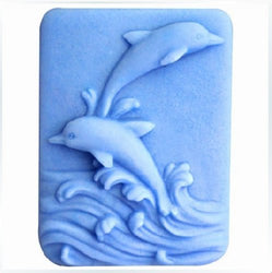 2.5" Lovely Dolphins 0957 Craft Art Silicone Soap Mold Craft Molds DIY