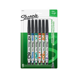 Sharpie Pen, Fine Point, 6-Pack, Assorted Colors (1924215)