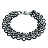 Weave Got Maille 2-Color Japanese Lace Chain Maille Bracelet Kit - Black Lace