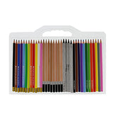 US Art Supply 36 Count Professional Hi-Quality Artist Colored Pencil Set with 12 Watercolor, 8