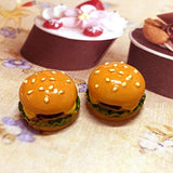 BARMI 5Pcs Mini Resin Simulation Hamburger Fake Food Accessory Doll House Play Toys,Perfect DIY Dollhouse Toy Gift Set B