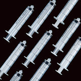 20 Pack Plastic Syringe Luer Lock with Measurement, No Needle (20 ML)