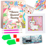 Innofans Unicorn Diamond Painting for Kids - 5D Diamond Art Dotz Kits Small Mini DIY Dimond Painting for Beginners Easy Animals Crafts Kit for Girls Boys Kid Supplies Frame Set Ages 7 8 9 10 11 12 13