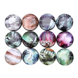 Alvivi 12Pcs Marble Metal Storage Tin with Lids Colorful Handmade Lip Jar Tin Candle Making Containers DIY Candle Kit Holder Multicolor B One Size
