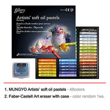 MUNGYO Gallery Soft Oil Pastels Set 48 Colors (incl. Oil Pastels Set of 48, Art Eraser with case 1ea)