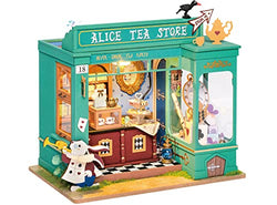 Rolife DIY Miniature Dollhouse Room Kit - Tea Shop Diorama Kit DIY Crafts Hobbies for Women/Men Gifts for Teens Adults Home Decor