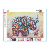 WDEY DIY 5D Diamond Painting,by Number Kits Crafts & Sewing Cross Stitch, Diamond Crystal Rhinestone Painting Set Embroidery Art Craft Home Decoration,Letter (elephant2)