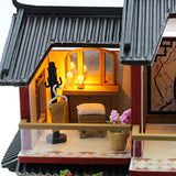 Cool Beans Boutique Miniature DIY Dollhouse Kit - Wooden Asian Dollhouse Traditional Home - with Dust Cover - Architecture Model kit (English Manual) (Asian Traditional Home)