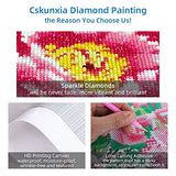 Cskunxia 5D Diamond Painting Kit Diamond Painting Full Kits Crystal Art Kits for Home Wall Decor, 30 x 30 cm/ 11.8 x 11.8 Inches Without Frame