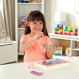 Melissa & Doug Created by Me! Heart Beads Wooden Bead Kit, 120+ Beads and 5 Cords for Jewelry-Making