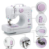 Elmish Sewing Machine (12 Stitches, 2 Speeds, Foot Pedal, LED Sewing Light) - Electric Overlock Sewing Machines - Small Household Sewing Handheld Tool EM-007-M