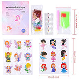 Sinceroduct 5D DIY Diamond Painting Kits for Kids and Adult Beginners,18PCS Stickers, Paint with Diamonds Kits Arts Crafts Easy to Paint Best Gift- Princesses Dance Girls and Fairies