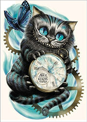 AIRDEA DIY 5D Diamond Painting by Number Kit, Cat Clock Diamond Painting Kits for Adults Crystal Rhinestone Embroidery Cross Stitch Arts Craft Canvas Wall Decor 30x40cm