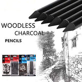 Ysarvest Art Pencil Woodless Sketch Charcoal Pencils Soft Medium Hard 3pic