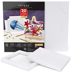 Arteza Mixed Media Paper Foldable Pad, 7x8.6 Inches, 20 Sheets, DIY Frame, Heavyweight Multimedia Paper, 228 lb, 370 GSM, Acid-Free, Wood Pulp Pad for Painting & Mixed Media Art