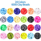 7200 Pcs Polymer Clay Heishi Beads for Bracelets, Flat Letter Clay Beads for DIY Jewelry Making Necklace Earring Bracelets Round Beads Kit