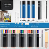 Wegcaihuo 96 Pack Drawing Pencils Set, Colored Drawing Sketching Art Kit, Includes Graphite, Charcoal, Sketch Pencils, A5 Sketchbook, Drawing Supplies for Artists Adults Teens Beginner Kids