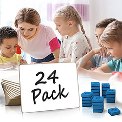 Scribbledo 24 Pack Dry Erase White Board Class Pack 9"X 12" Dry Erase Lap Boards, Single Sided Small White Boards for Students Teachers Kids & Classroom - 24 Whiteboard Erasers Included