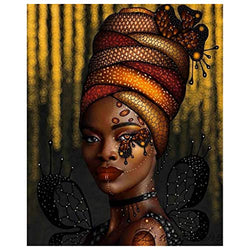 Full 5D DIY Diamond Painting Rhinestone Butterfly African Girl Pictures of Crystals Embroidery Kits Arts, Crafts & Sewing Cross Stitch (African Girl)