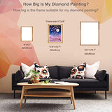 Stalente Diamond Painting Kits for Adults 5D DIY Diamond Art Craft Paint with Full Round Drill for Home Wall Decor Moon 11.8×15.7in