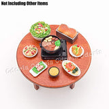 Odoria 1:12 Miniature Wooden Dining Table and 4 Chairs Dollhouse Furniture Accessories
