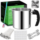 Candle Making Pouring Pot, Candle Making Kit Including 2.5LB Candle Making Pitcher, Candle Wick Holders, Spoon, Wicks, Candle Wick Stickers, Candle Making Set for Beginners