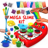 Slime Kitchen | Mega Slime Factory Kit for Girls | Everything Included to Create Your Own Slime | Super-Stretchy Multicolored | 28 pc | DIY Gift idea