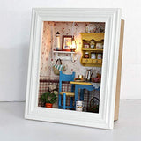 Zerodis DIY Dollhouse Photo Frame, DIY House Kit Mini Wooden Dollhouse for Girl Birthday Gifts