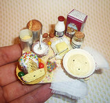 Easter, Easter set, preparing Simnel, tradition, Easter holiday, cupcake. Dollhouse miniature 1:12